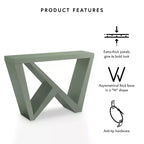 24/7 Shop At Home 48 Sunguard Modern Rectangular Console Table with Geometric Design