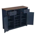 47-Inch Wood Bar Cabinet with Brushed Nickel Knobs