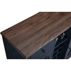 47-Inch Wood Bar Cabinet with Brushed Nickel Knobs