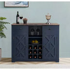 47-Inch Wood Bar Cabinet with Brushed Nickel Knobs