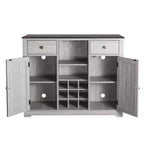47-Inch Wood Bar Cabinet with Brushed Nickel Knobs