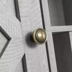 47-Inch Wood Bar Cabinet with Brushed Nickel Knobs