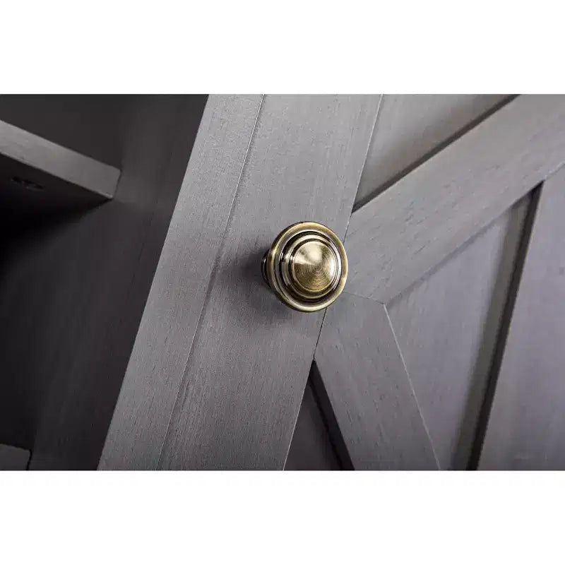 47-Inch Wood Bar Cabinet with Brushed Nickel Knobs