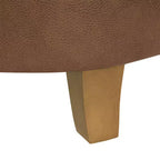 Round Faux Leather Storage Ottoman