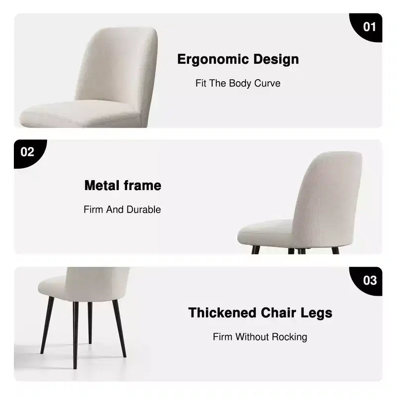 Modern Upholstered Dining Chairs – Set of 2