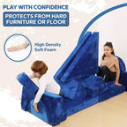 Contour Comfort Kids Couch 14 PC Modular Kids Play Set  Convertible Kids Sofa with Soft Foam Sofa Cushions | Kids Fort Couch, Kid Play Room Furniture