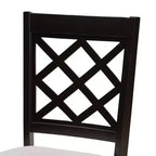 Jana Modern Grey Fabric 7-Piece Dining Set with Espresso Wood