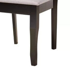 Jana Modern Grey Fabric 7-Piece Dining Set with Espresso Wood